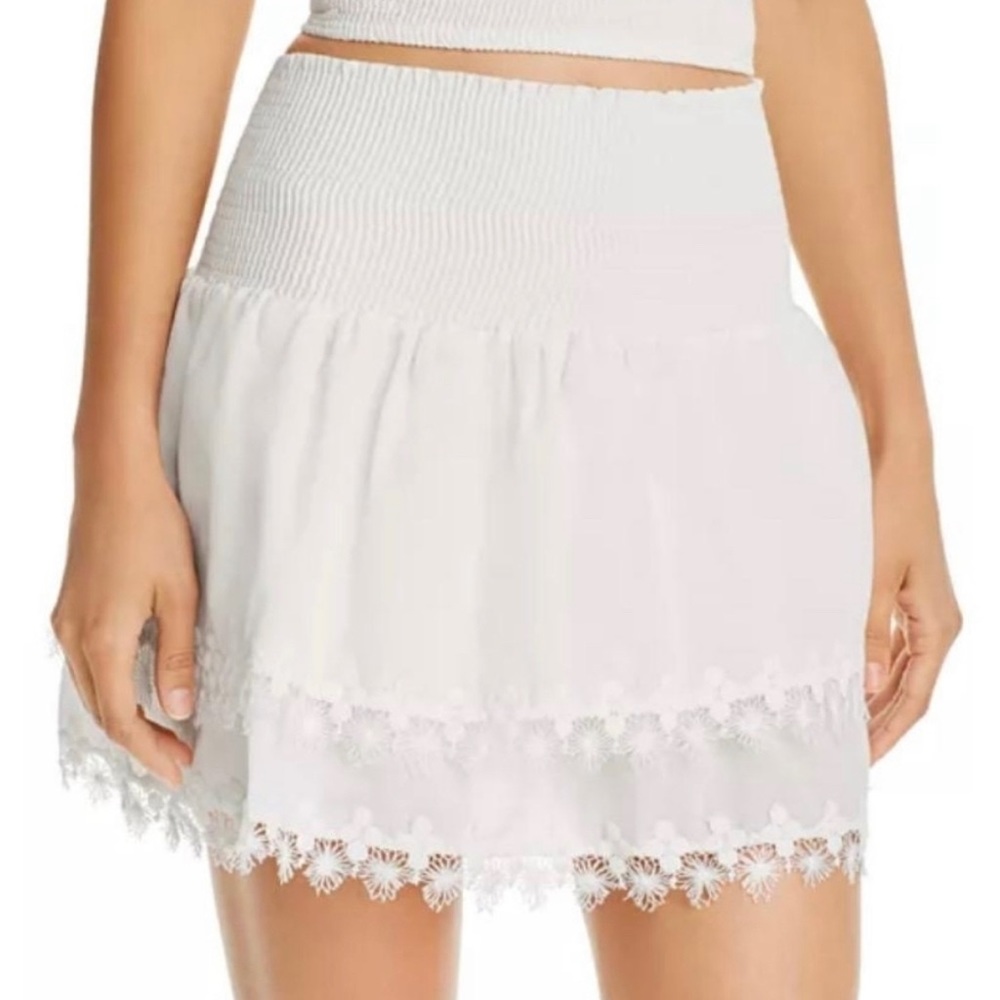 Peixoto Belle Smocked ruffle mini skirt